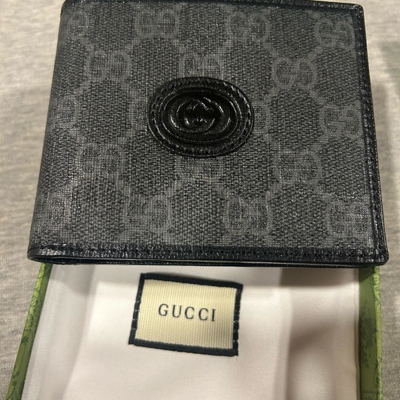 Gucci GG Interlocking Wallet - Black Monogram Design - Picture 4 of 5